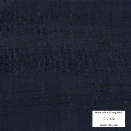 C014/2 Vercelli VIII - 95% Wool - Xanh đen Caro xanh lá 